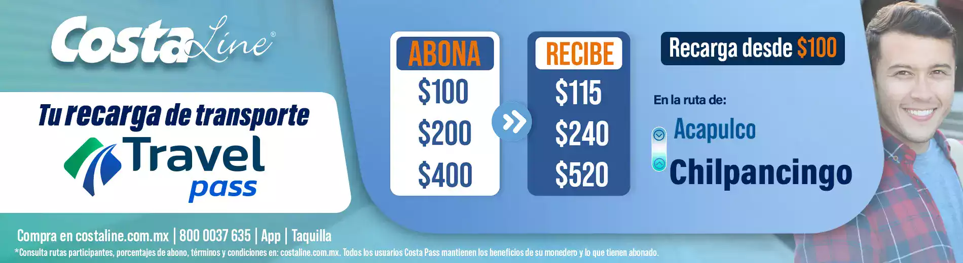  Boletos de Autobús a Acapulco Costaline