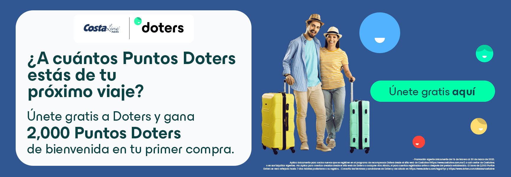 Únete gratis a Doters y gana 2000 Puntos Doters