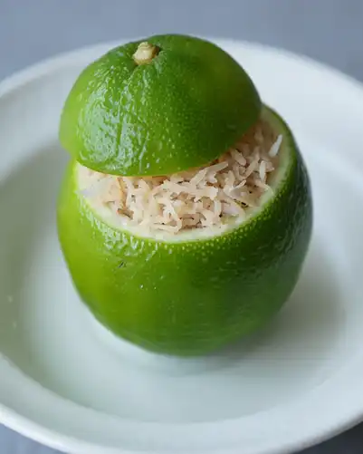 Limones rellenos de coco