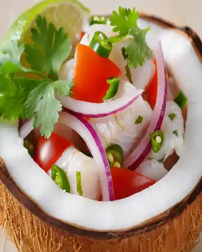 Ceviche de coco