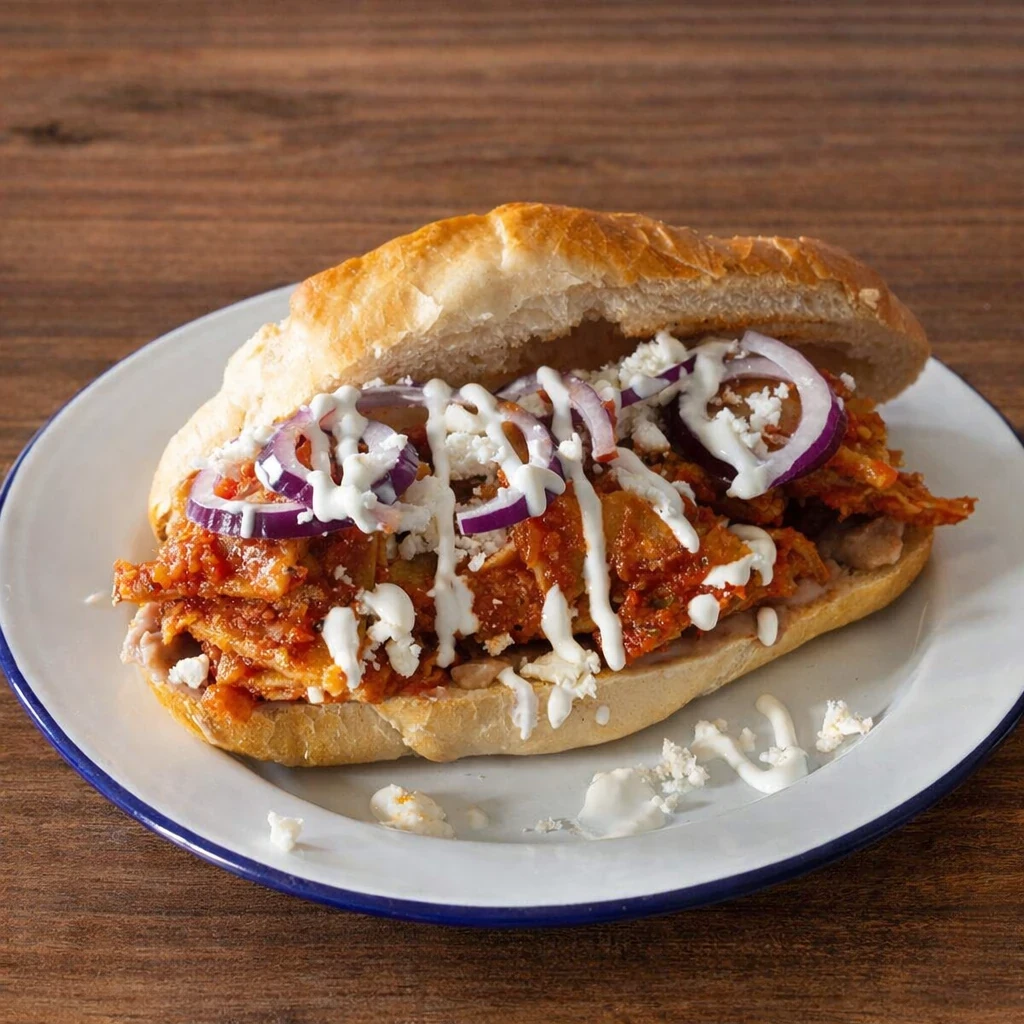 Torta de chilaquiles